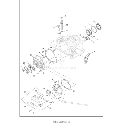 TRANSMISSION BEARINGS AND COVERS