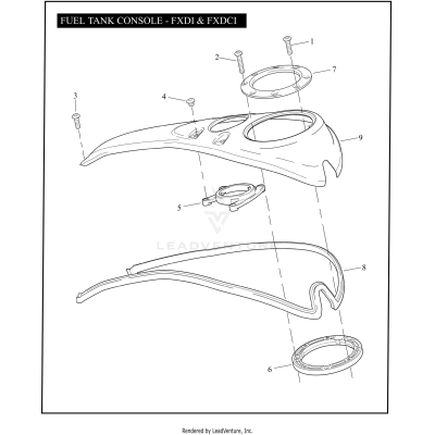 FUEL TANK CONSOLE - FXDI & FXDCI
