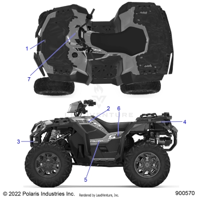BODY, DECALS, GRAPHIC - A23SLZ95AK (900570)