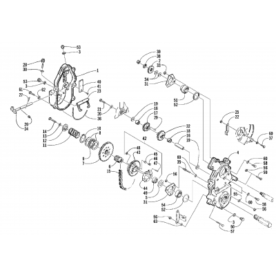 DRIVE/REVERSE DROPCASE ASSEMBLY