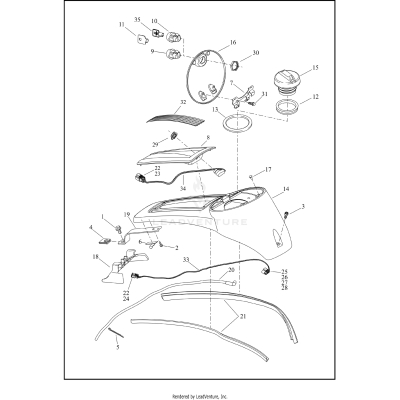 CONSOLE, FUEL TANK - FLHTCUTG