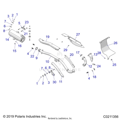 ENGINE, EXHAUST - A20S6E57A1/3A1 (C0211356)