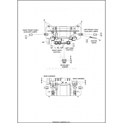 WIRING HARNESS, FAIRING - FLHTCUTG - DOMESTIC, JAPAN