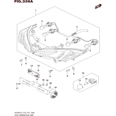 REAR COMBINATION LAMP (UH200AL6 P28)