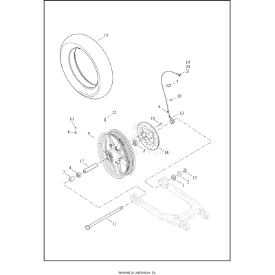 WHEELS, REAR, CAST - XL1200C INDIA