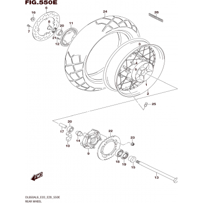 REAR WHEEL (DL650XAL6 E33)