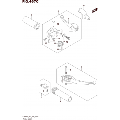 HANDLE LEVER (VL800TL5 E03)