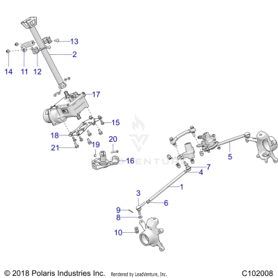STEERING, STEERING POST ASM. - A20SXZ85AF/AP/CAF/CAP (C102008)