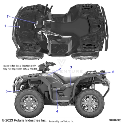 BODY, DECALS, GRAPHIC - A25SXZ85A9/AM/AP (900692)