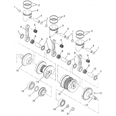 Piston & Crankshaft 600 Xcr