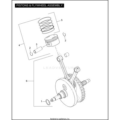 PISTONS & FLYWHEEL ASSEMBLY