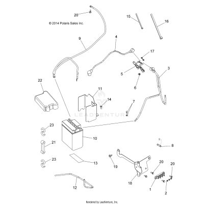 ELECTRICAL, BATTERY - A17SUH57N5 (49ATVBATTERY15UTE)