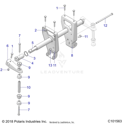 SUSPENSION, TORSION BAR - A25SDE57P2 (C101563)