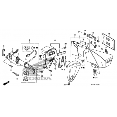 SIDE COVER / TOOLS / COMBINATION SWITCH