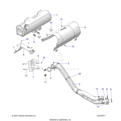 ENGINE, EXHAUST - A25SXM95AL (C0210571)