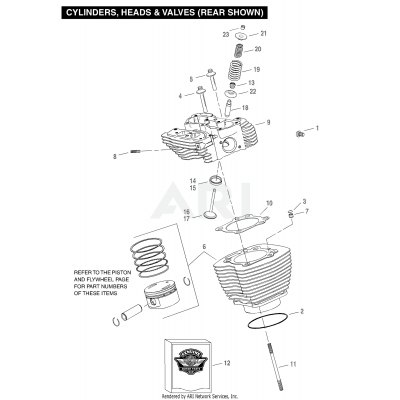 CYLINDERS, HEADS & VALVES (REAR SHOWN)