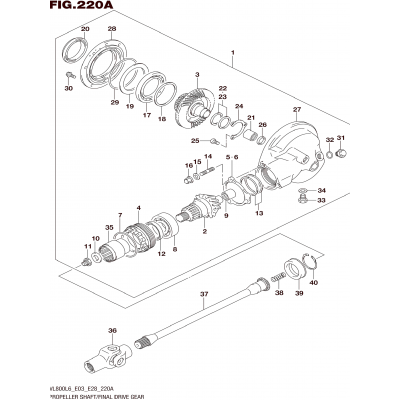 PROPELLER SHAFT/FINAL DRIVE GEAR