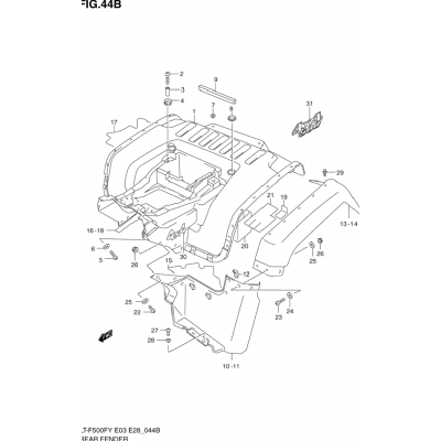 REAR FENDER (MODEL K1/K2)