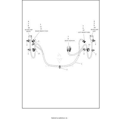 WIRE HARNESS, OUTER FAIRING - FLHLT (ENG, HDI, CHN)