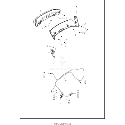 TOUR-PAK LAMPS, REAR PANEL