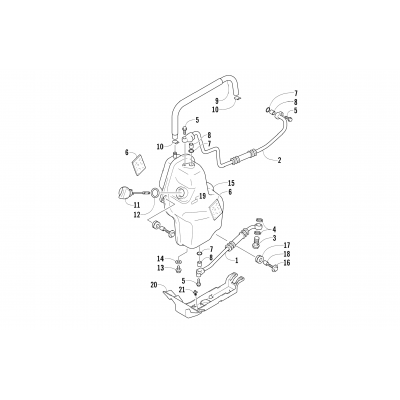 OIL TANK AND HOSE ASSEMBLY