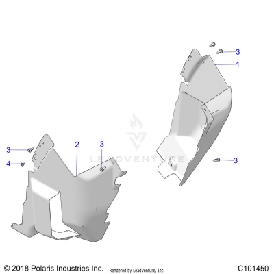 BODY, FRONT MUD GUARDS - A25SXE95PP (C101450)