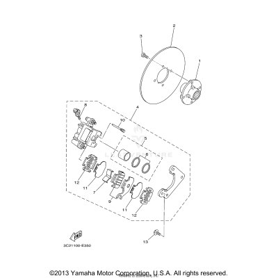 REAR BRAKE CALIPER