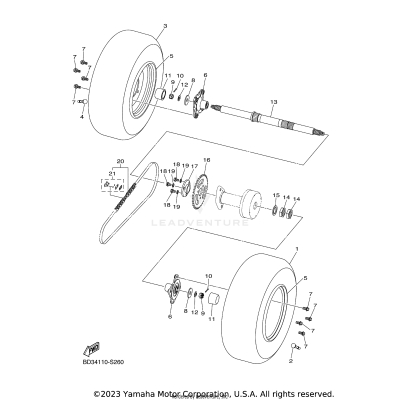 REAR AXLE & WHEEL