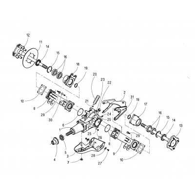 REAR AXLE ASSY (4X4) (VIN 4UF00AT86YT311796 & Up)