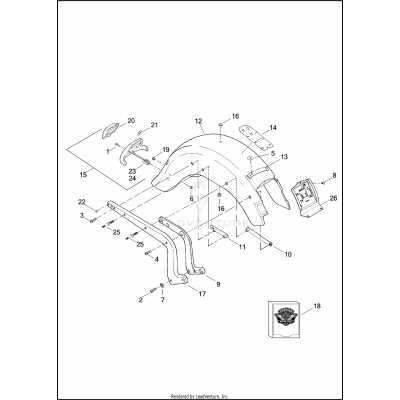 FENDERS & SUPPORTS, REAR - FLSTC