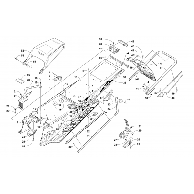 TUNNEL, REAR BUMPER, AND SNOWFLAP ASSEMBLY