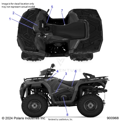 BODY, DECALS, GRAPHIC - A25SEF57CA/EA (900968)