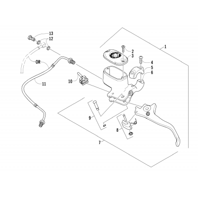 HYDRAULIC HAND BRAKE ASSEMBLY