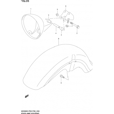 HEADLAMP HOUSING (MODEL K2)