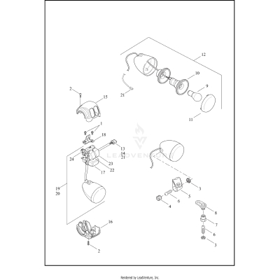 SWITCHES, HANDLEBAR AND TURN SIGNALS, LEFT, FRONT