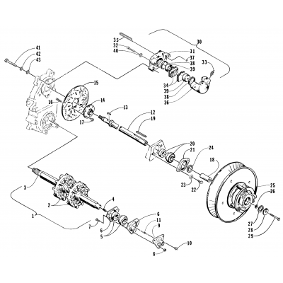 DRIVE TRAIN SHAFTS,BRAKE ASSEMBLIES