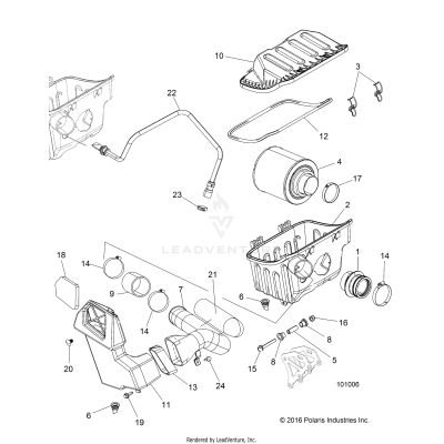 ENGINE, AIR INTAKE SYSTEM - A17DAA57F5 (101006)