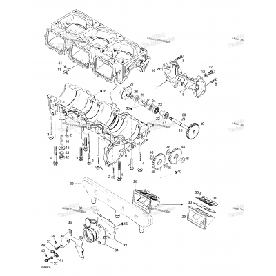 Crankcase, Reed Valve, Water Pump