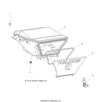 BODY, STORAGE BOX, REAR - A19SHE57FP (49ATVSTORAGERR14SP570)