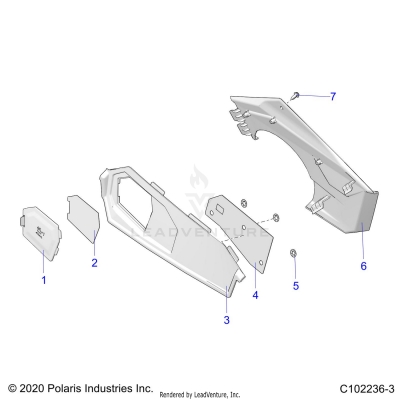 BODY, CLOSE OFF PANEL and ACCESS PANEL - A25SJE57CP/EP (C102236-3)