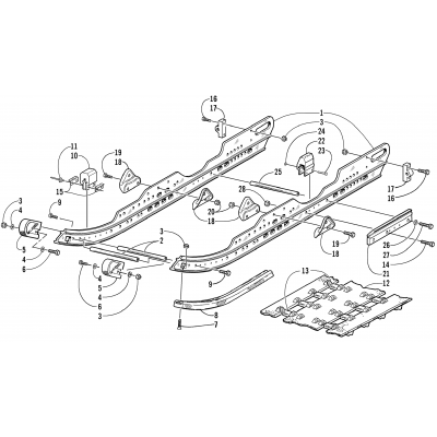 SLIDE RAIL AND TRACK ASSEMBLY