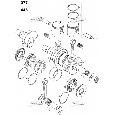 Crankshaft And Pistons 443