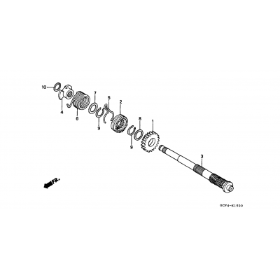 KICK STARTER SPINDLE