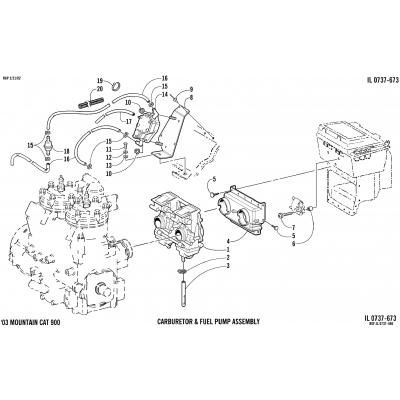 CARBURETOR AND FUEL PUMP ASSEMBLY