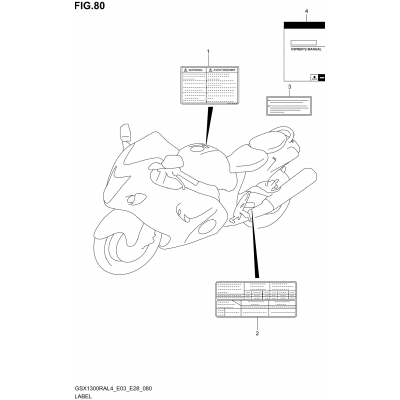 LABEL (GSX1300RAL4 E28)