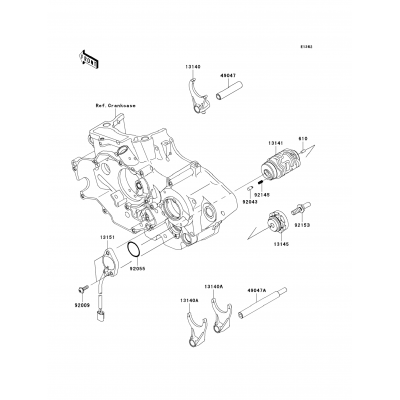 Gear Change Drum/Shift Fork(s)