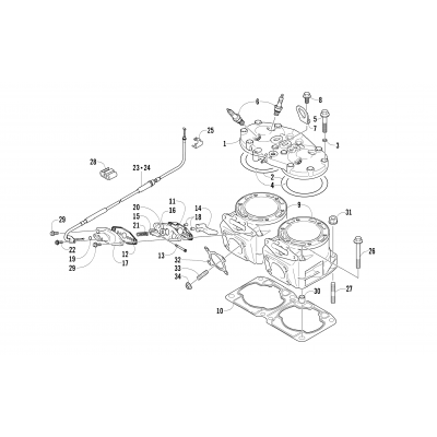 CYLINDER AND HEAD ASSEMBLY