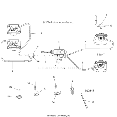 BRAKES, BRAKE LINES AND MASTER CYLINDER - A19DBA50A5 (100848)