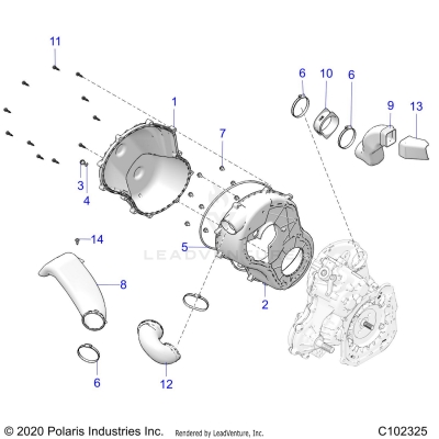BODY, CLUTCH COVER - A25SXD95A9 (C102325)