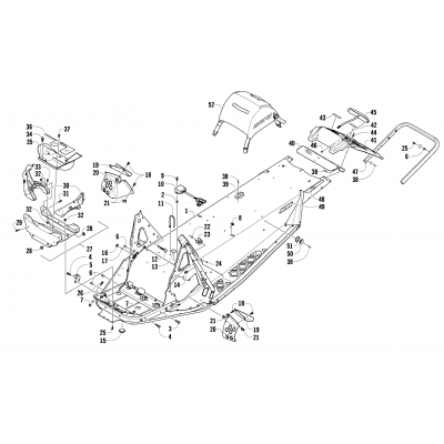 CHASSIS, REAR BUMPER, AND SNOWFLAP ASSEMBLY